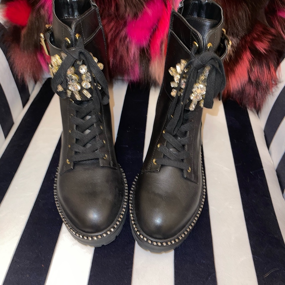 NWOT embellished combat boots